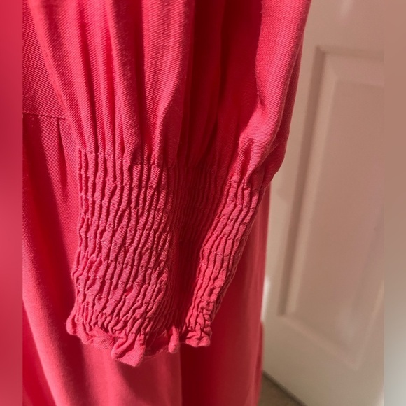 ZESICA WOMENS VERSATILE OCCASION SMOCKED FLOWY TIERED MIDI DRESS, SIZE XL. - Picture 7 of 11